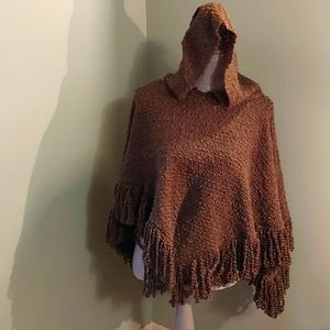 Hooded Poncho Shawl  NWT